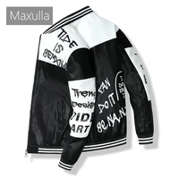 maxulla autumn mens pu jackets casual warm motorcycle leather jacket male slim fit streetwear biker leather coats mens clothing