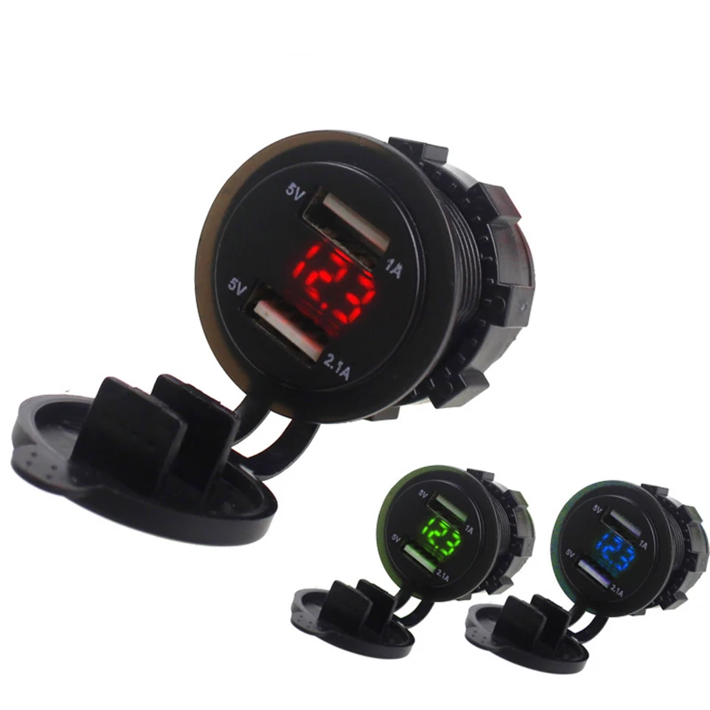 Двойной USB прикуриватель для мотоцикла автомобиля сигарета зарядное устройство