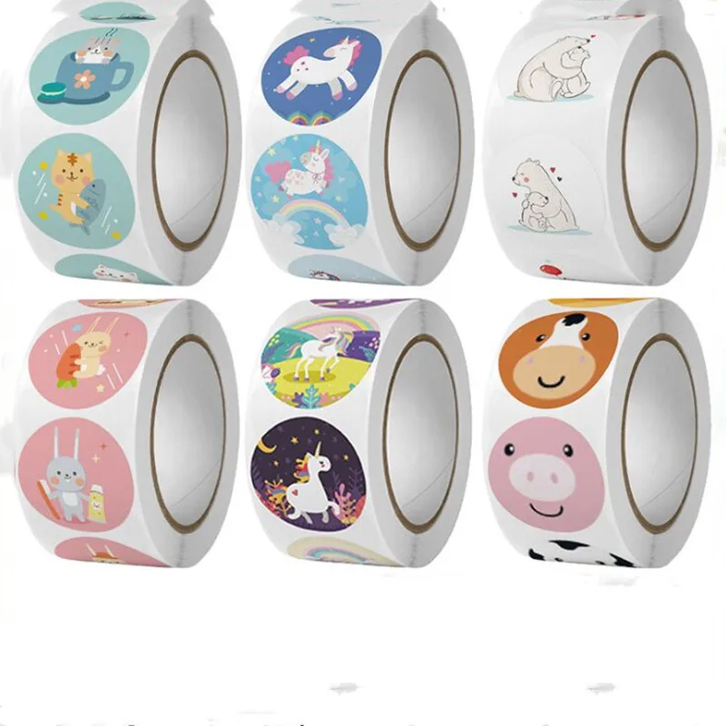 500 шт Единорог наклейка награда милые животные Классическая Детская игрушка