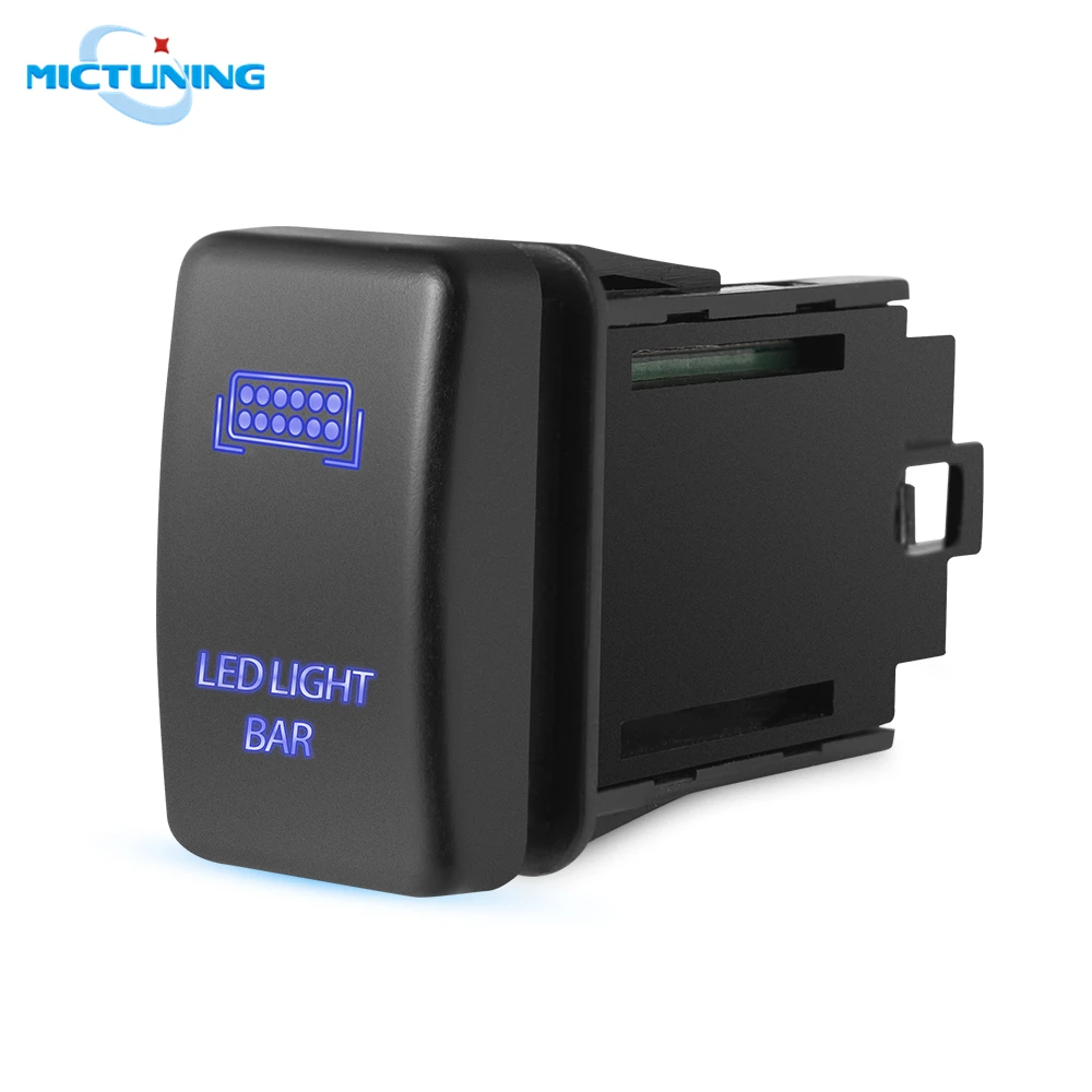 MICTUNING лазерная гравировка символа синий светодиодный переключатель