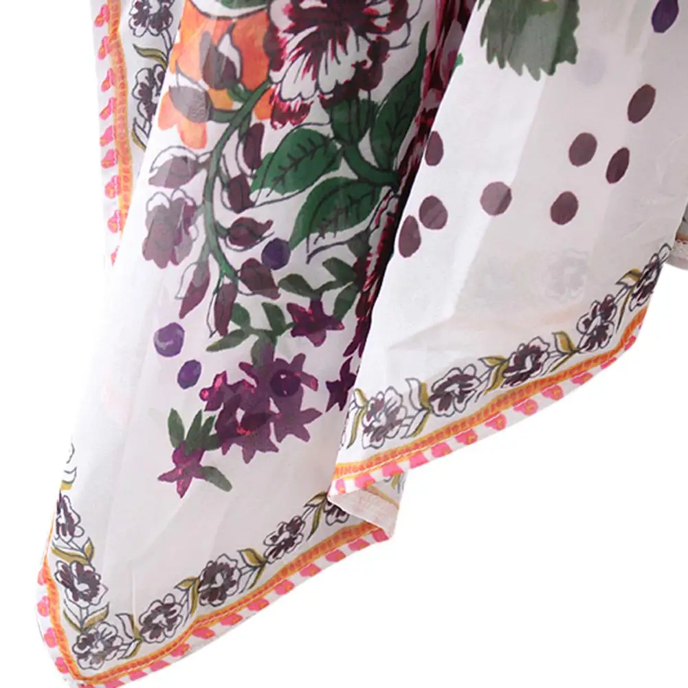 

MISSKY Women Blouse Fashion Irregular Cardigan Elegant Printing All-match Female Tops For Summer