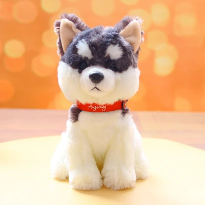 Высокое качество 22 см Alaskan Malamute моделирование плюшевых игрушек Аляска собака мягкая игрушка лучший подарок для детей новогодняя игрушка - Цвет: gray