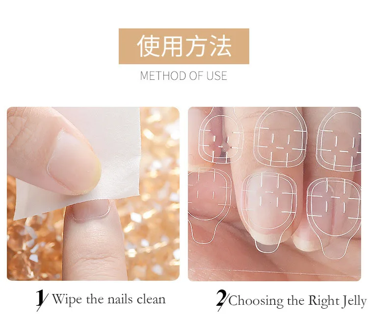 1 лист сделай сам наконечник для ногтей прозрачный двухсторонний самоклеющийся