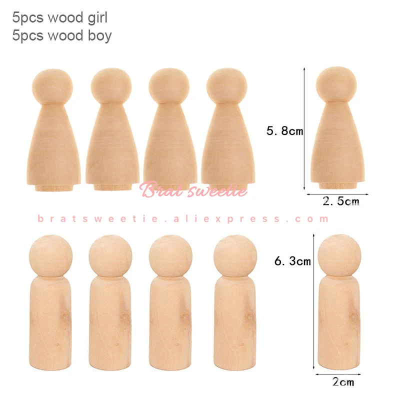 10pc wood girl boy Деревенский деревянный подсвечник, креативный подсвечник из дерева, рождественское свадебное украшение стола, центральные украшения, товары для дня рождения - Цвет: 10pc wood girl boy