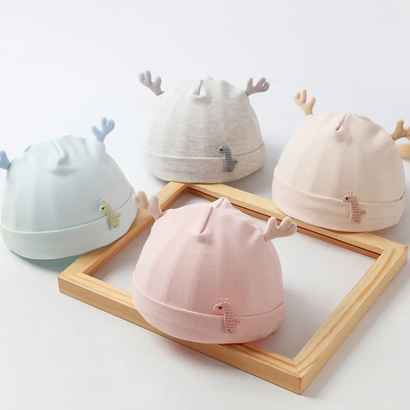 

2021 Cute Kids Hat Cap with Bibs Candy Solid Colors Boys Girls Baby Beanies Hats Cotton Born Baby Hat Toddler Infant Caps