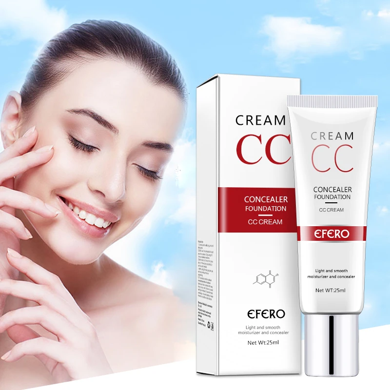 

EFERO CC Concealer Cream Makeup Foundation Whitening Moisturize Long-lasting Oil-control Shrink Pores Brighten Natural Cosmetic