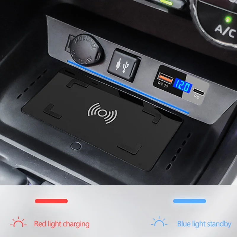 15w wireless charger for toyota rav4 accessories 2019 2020 2021 car modification parts mobile phone wireless charging pad free global shipping