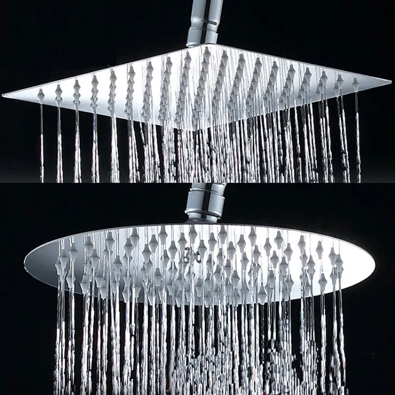 

Rainfall Shower Head stainless steel shower head 4/6/8/10/12 inch top shower bathroom shower head square and round shower head