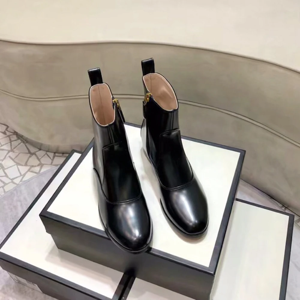 Женские ботинки женская обувь из натуральной кожи Лидер продаж ботильоны сезон