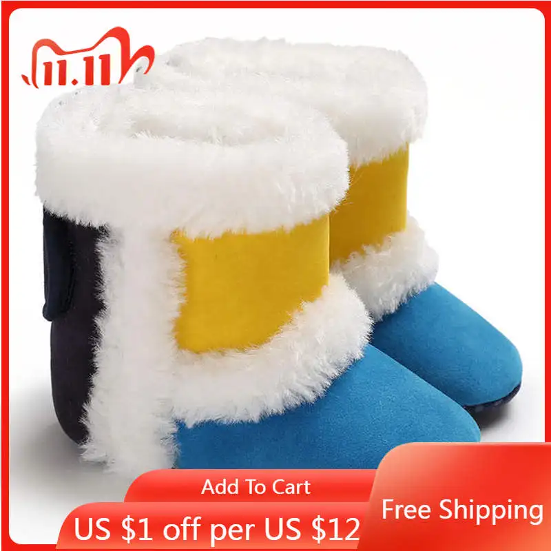 

Baby Shoes Boy Girl Crib Shoes Warm Cotton Cute Outdoor Baby Booties First Walkers Toddler Girl Moccasins Shoes
