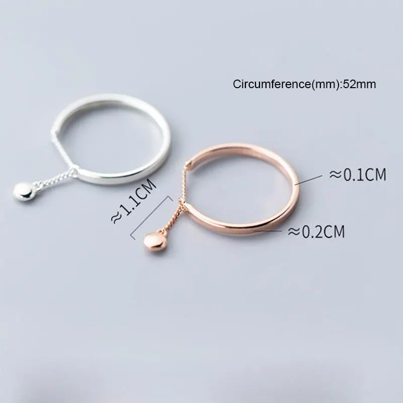 Женское кольцо из серебра 925 пробы с длинной цепочкой|Кольца| |