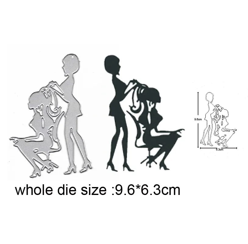 

Metal Cutting Dies women Blow hair 2020 New Crafts Stencil For DIY Scrapbooking Paper/photo Cards Embossing Die
