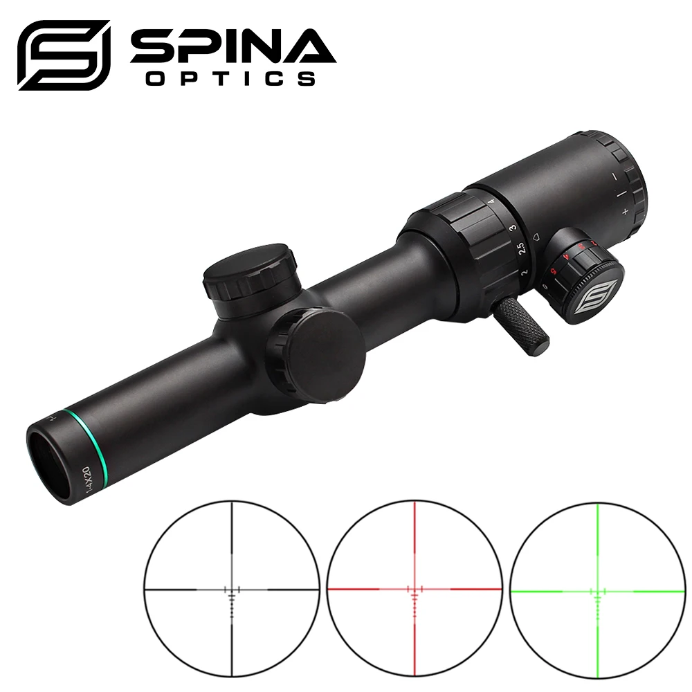 Охотничий Воздушный прицел SPINA OPTICS с зеленой и красной подсветкой 1 4x20 сеткой
