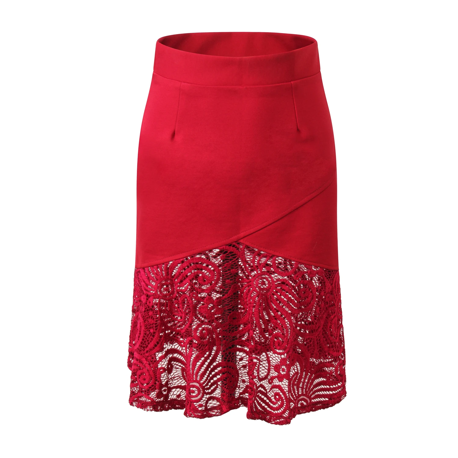 S 5XL женская новая Корейская версия темпераментных диких кружевных сшитых бедра