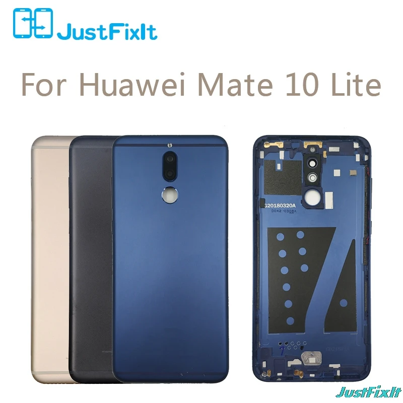 Для huawei mate 10 Lite батарея задняя крышка Корпус для Nova 2i металлическая дверь камера Стекло объектив Запасные части