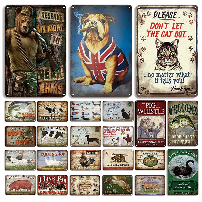 

Farmhouse Metal Poster Plaque Vintage Metal Sign Tin Sign Kitchen Room Wall Decor Man Cave Garage Iron Painting