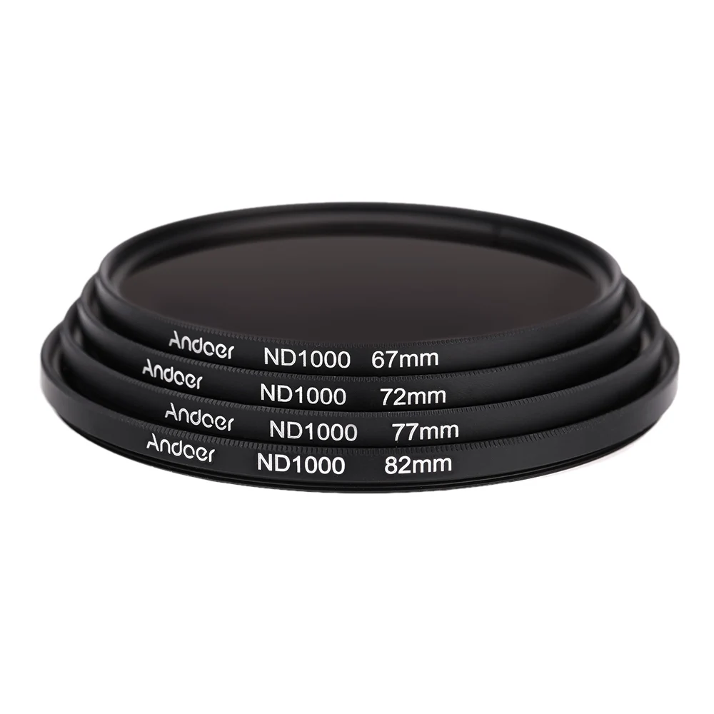 Andoer 72 мм ND1000 10 стоп фейдер фильтр нейтральной плотности для камеры Nikon Canon