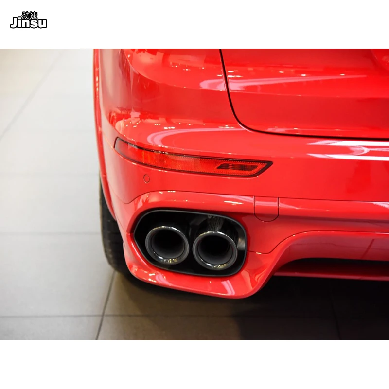 Черный глянец выхлопные наконечники Глушитель Трубы для Porsche Cayenne 958 2 2015 2016 2017 год