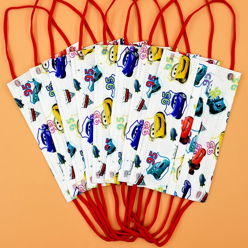 Одноразовая детская маска для мальчиков Мультяшные тачки из мультфильма герои