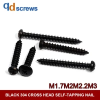 black oxide 304 m1 7m2m2 2m2 5m2 9m3 cross recessed pan head tapping screws self tapping phillip round screw gb845 din7981