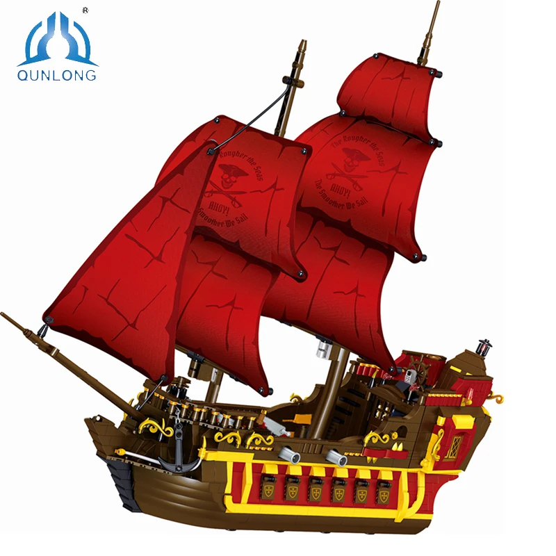 

Math Toys Figures Block Pirate Ship Model Building Blocks Constructions on Model Assembling Christmas Gift Friends Toys for Boys