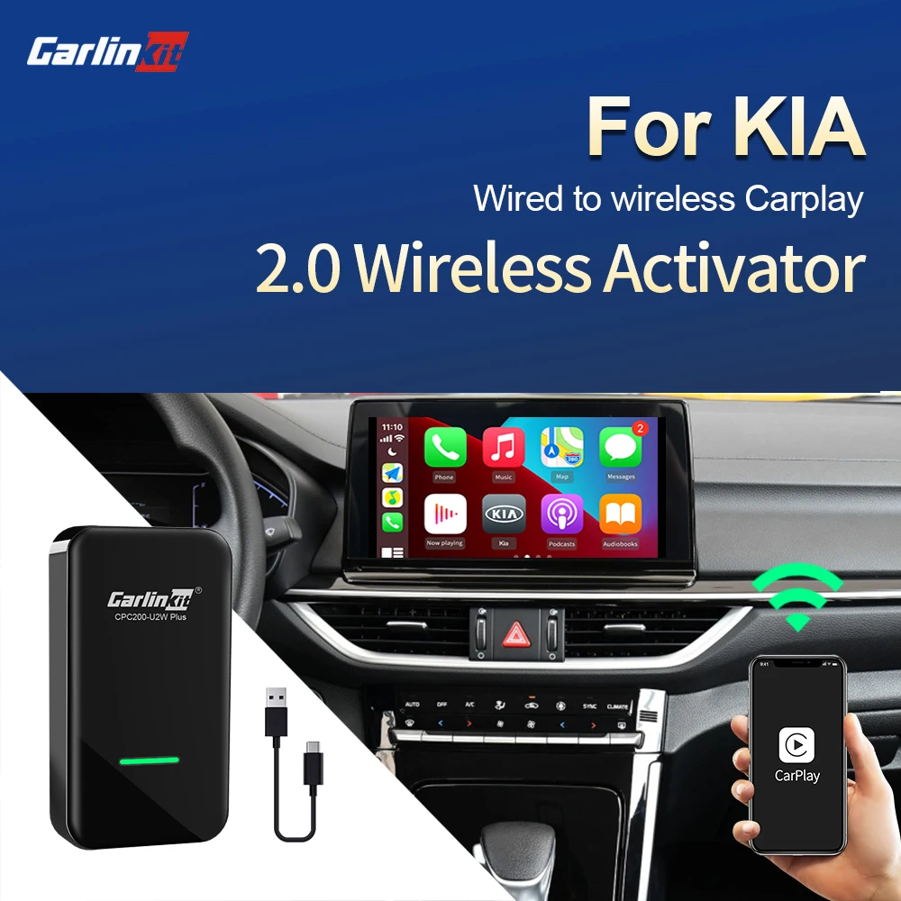 Carlinkit 2 0 CarPlay беспроводной адаптер для Kia Stinger Sportage Sorento Kxcross Optima Forte Stonic XCeed borcane Carens Cerato|Автомагнитолы| |