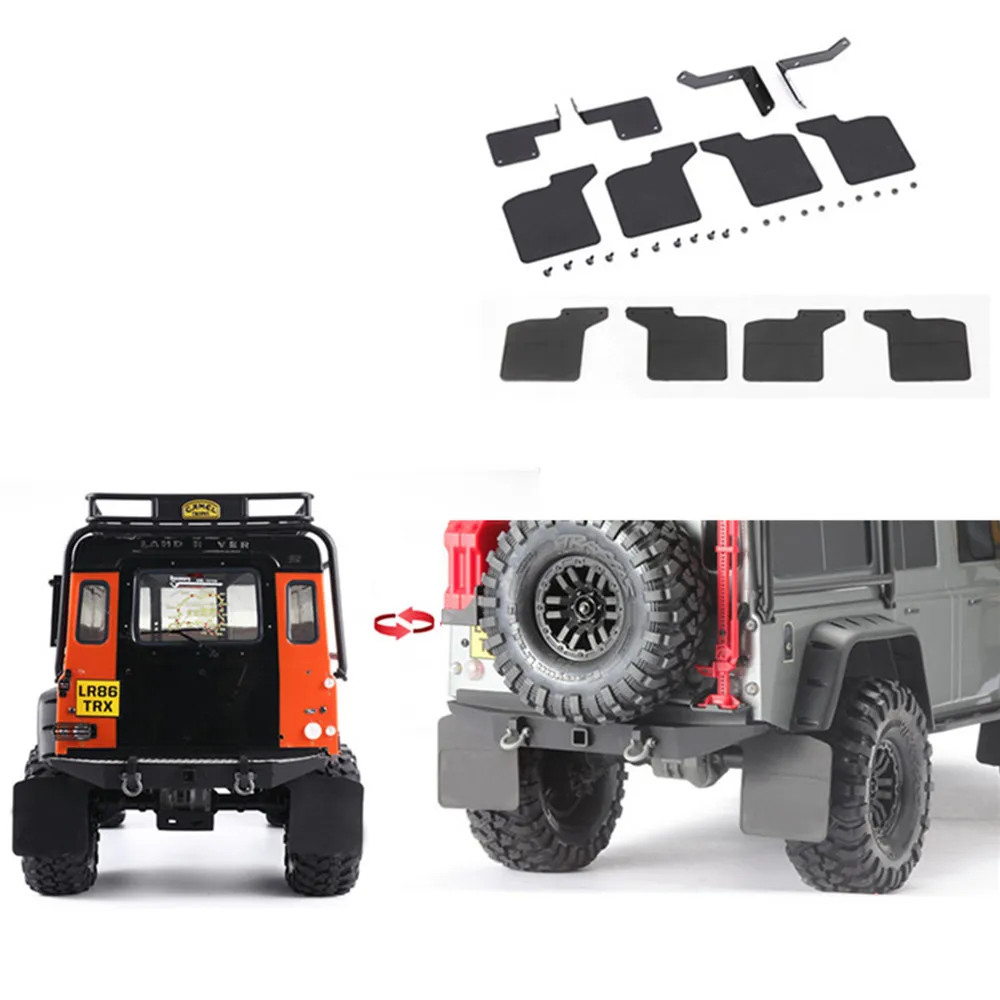 Rubber Front &amp Rear Mud Fender Mudguard with Metal Stand for 1/10 TRAXXAS TRX4 Defender D110 RC Car Parts | Игрушки и хобби