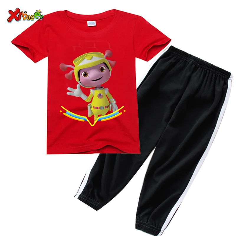 

Set Baby Boys Clothes Girls Summer Clothes Sets Short T-shirt +Anti Mosquito Pants 2 PCS Cotton Tops Kids Tracksuit Soft Outfit