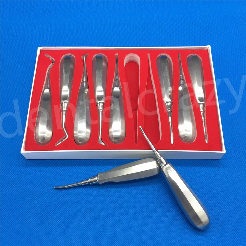 10Pcs Stainless Steel Dental Luxating Lift Elevator Teeth Clareador Curved Root Hexagon Handle Dentist Surgical Instrument Tool | Красота и