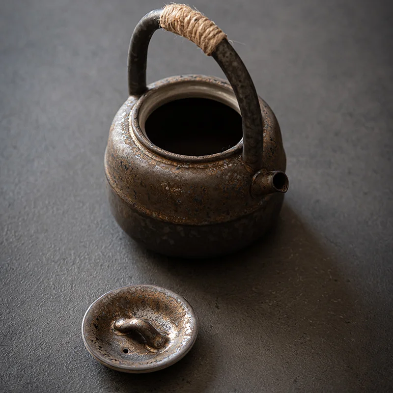 Керамический чайник ручной работы в японском стиле 450 мл