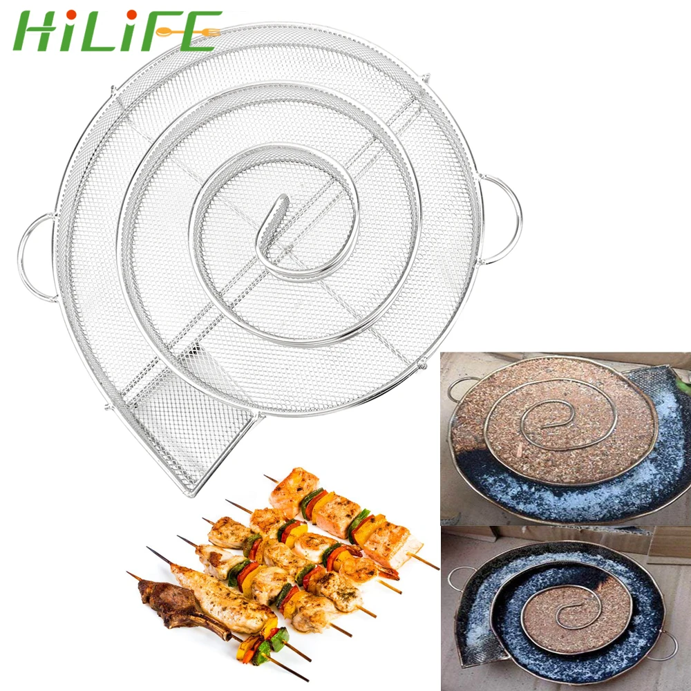 HILIFE курильщик лососевый бекон рыба Мини яблоко дерево сталь гриль генератор