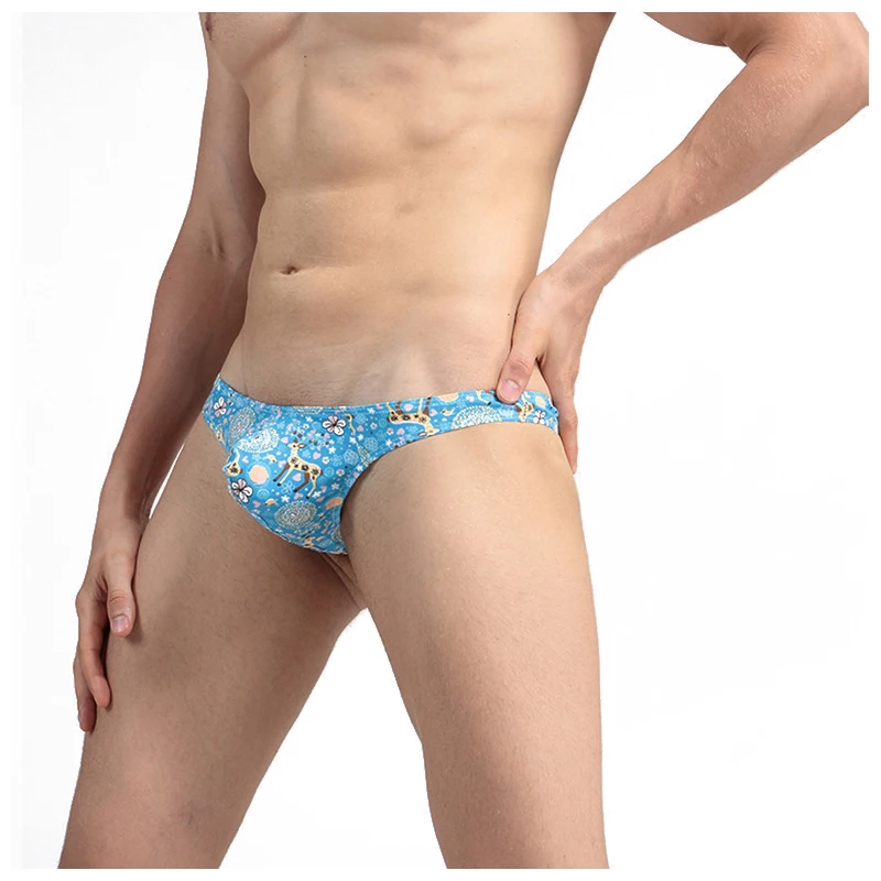 Трусы брифы мужские с заниженной талией из лайкры и хлопка|Мужские трусы боксеры|