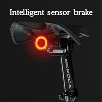 bike tail light mountain bicycle smart brake sensor lamp waterproof rear lighting 7 lighting modes bicycle flashing taillight
