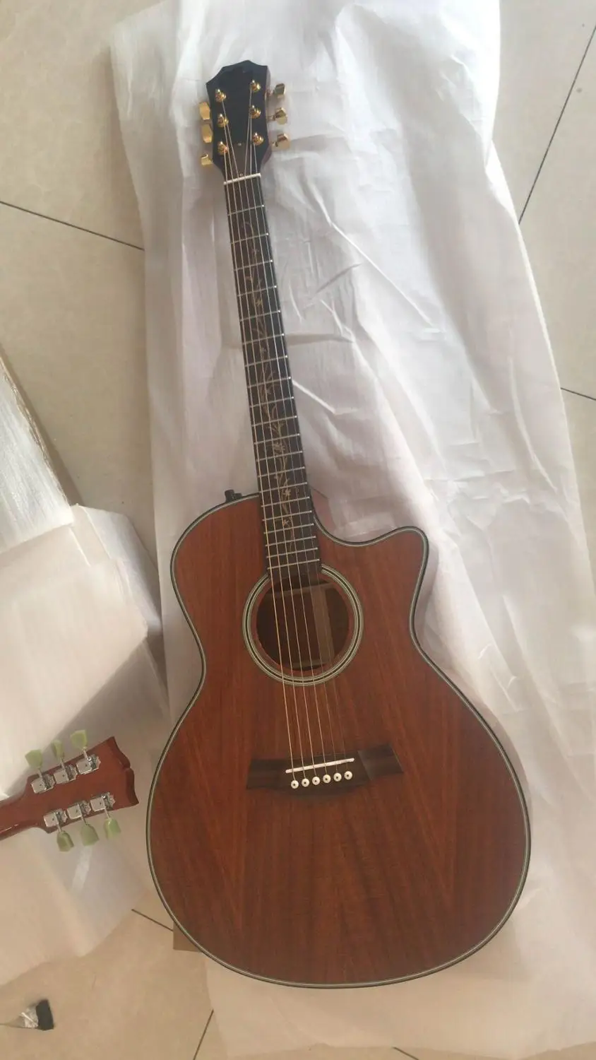 Бесплатная доставка деревянная акустическая электрическая гитара KOA K24ce 41 дюйм K24