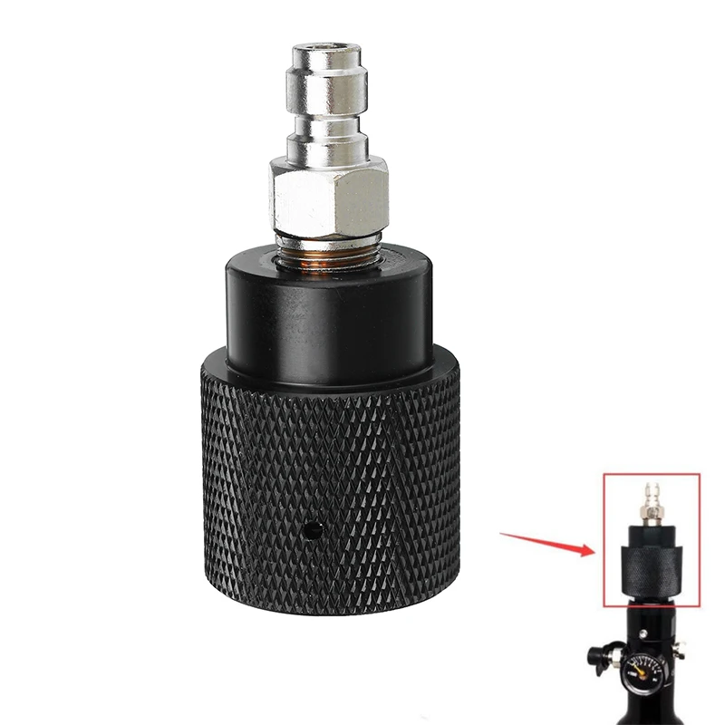 

Адаптер для дополнительного баллона для углекислого газа, черный комплект адаптера для дополнительной станции/Регулируемый адаптер для повторного заполнения 0-300psi