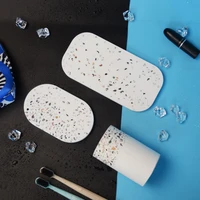 Diatom Mud Toothbrush Holder Absorbent Coasters Bathroom Toilet Table Absorbent Soap Pad Toiletries Bathroom Set Accessories