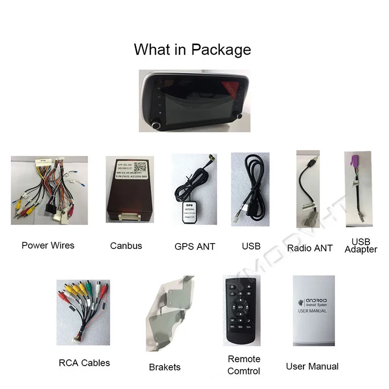 Автомагнитола YMODVHT 9 дюймов 4 Гб + 64 ГБ Android 0 для Hyundai Santa FE IX 45 2018 2019 Tucson 35 GPS навигация