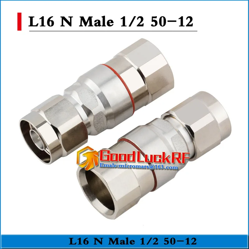 

1X Pcs High-quality L16 N Male 1/2 feeder connector LMR600 50-12 hard feeder RF Adapter For test