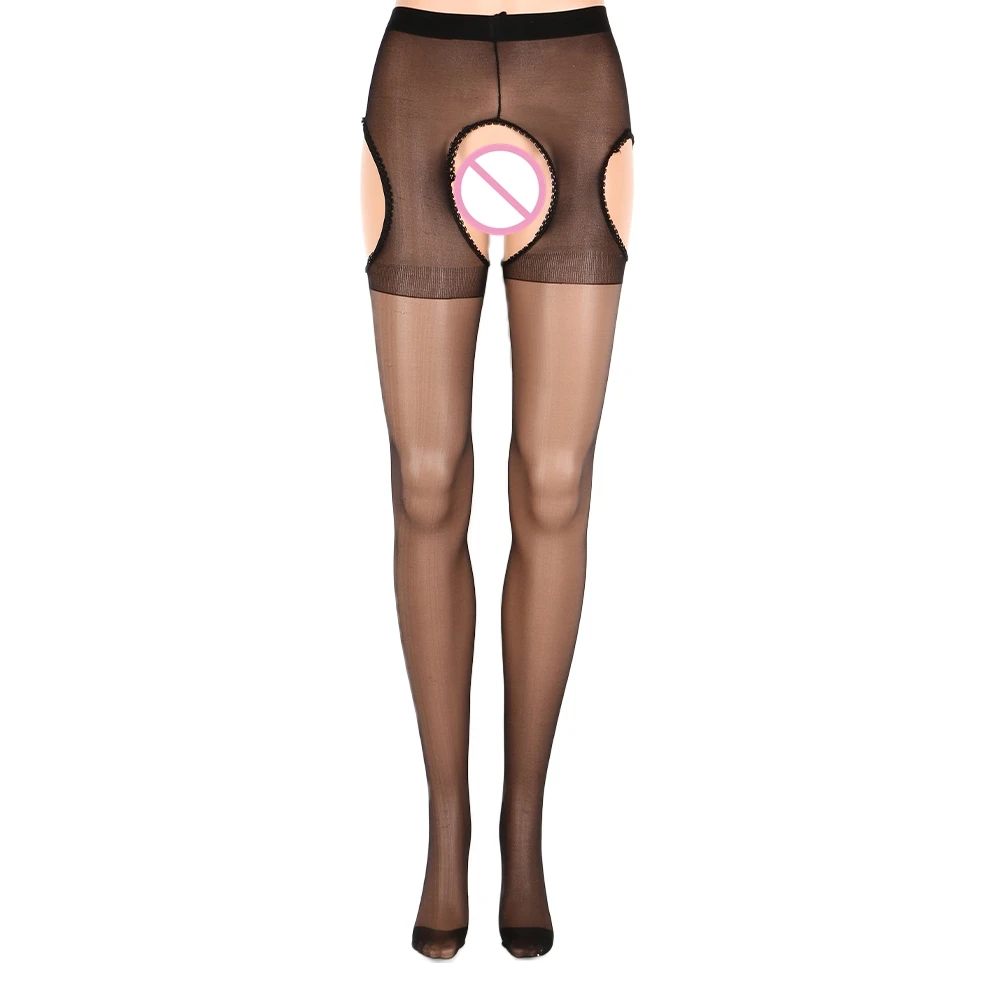 Пикантные колготки с открытой промежностью женские эластичные прозрачные