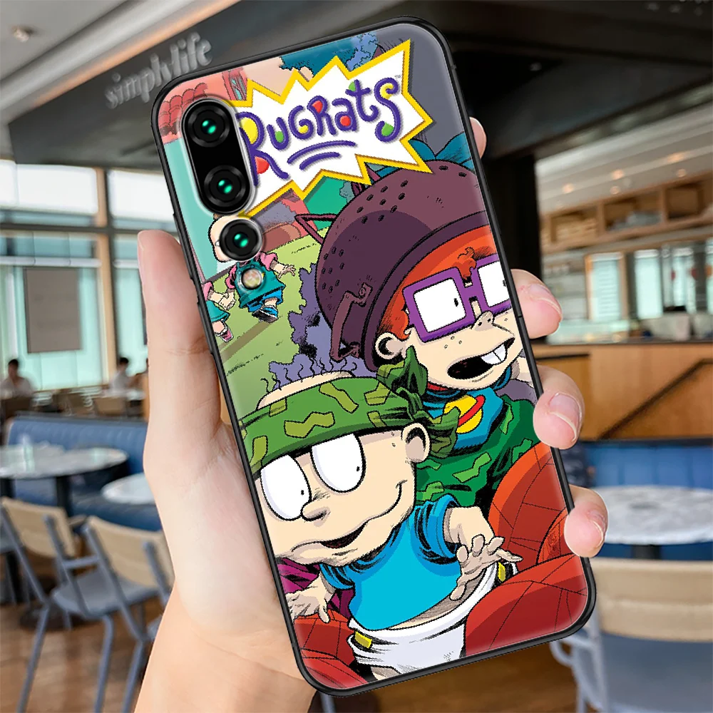 

Rugrat Cartoon Phone case For Huawei P Mate P10 P20 P30 P40 10 20 Smart Z Pro Lite 2019 black painting hoesjes pretty cover