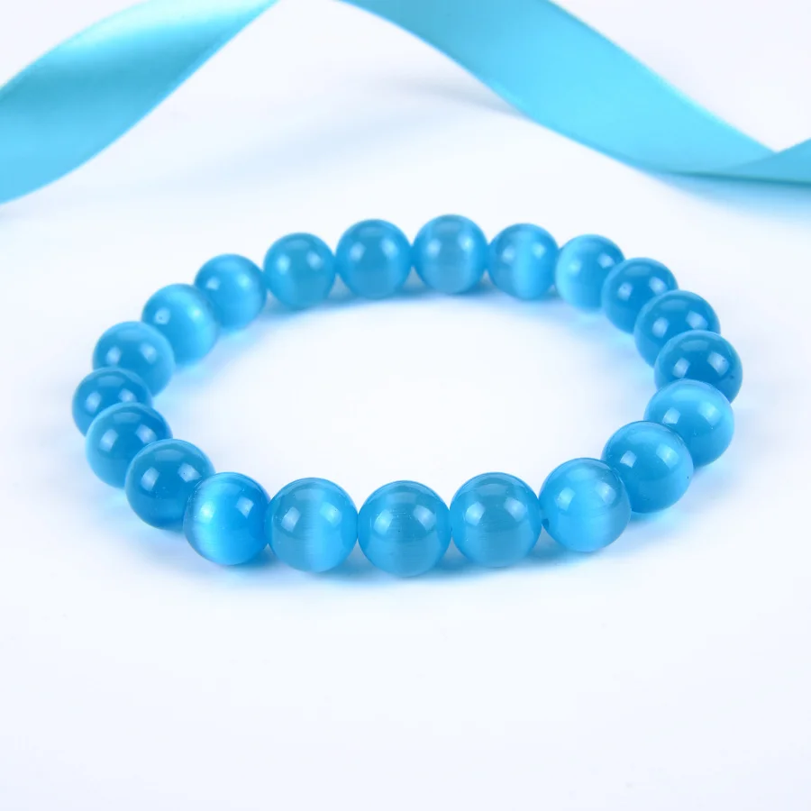 Натуральный Опал 10 мм синий набор бусин цепочка опал ожерелье браслет серьги