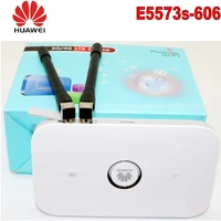 unlocked huawei e5573s 606 cat4 150m 4g wifi router wireless mobile wi fi hotspot 4g lte fdd 7001800 plus 2pcs antenna