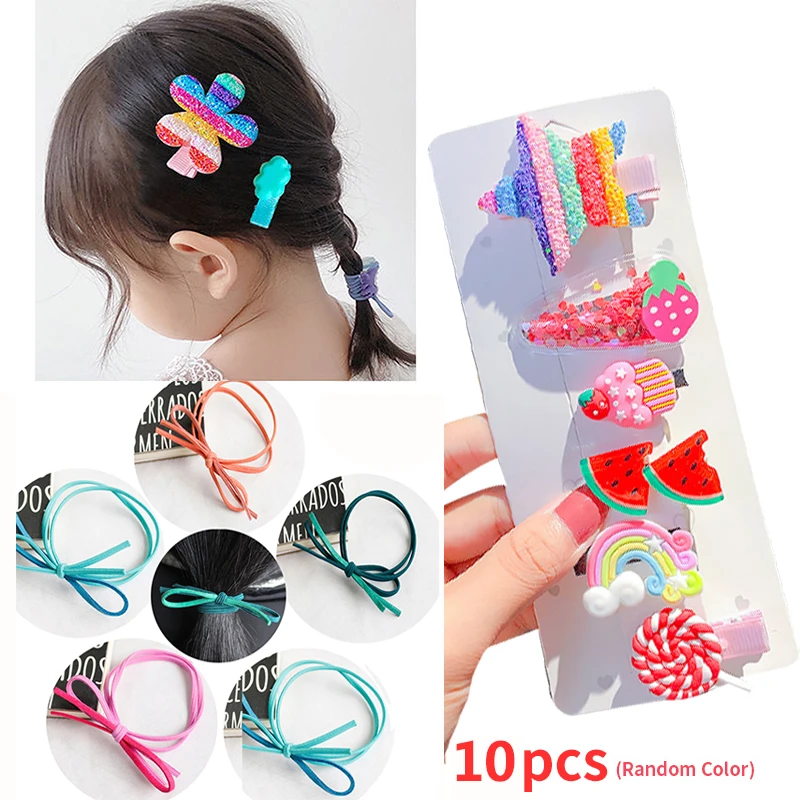 

Lovely Girls Women Hair Accessories Cute Cartoon Hairpins Clips for Women Hair Styling Tools Braider Tie Gum Rubber Bands