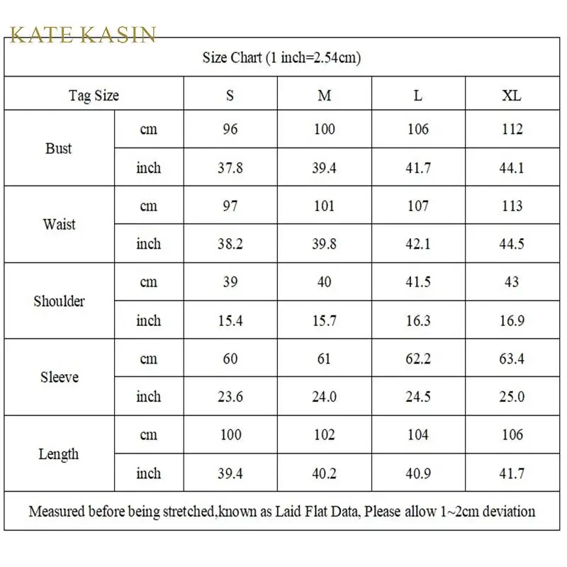 Kate Kasin офисное женское платье-рубашка с длинным рукавом длиной до колена