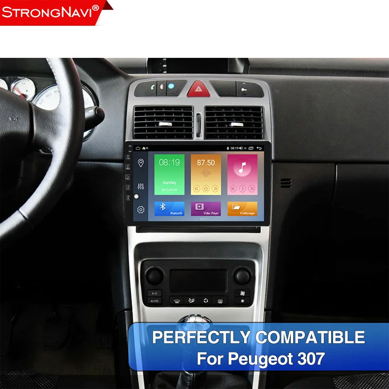 Автомобильный мультимедийный DVD плеер 2.5D IPS DSP 2Din Android 10 0 для Peugeot 307 307CC 307SW 2002 2013