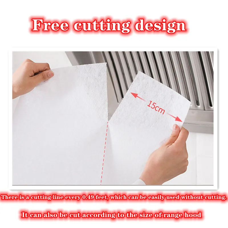 

10M Kitchen Oil Filter Paper Non-woven Absorbing Paper Anti Oil Cotton Filters Cooker Hood Extractor Fan Protection Filter