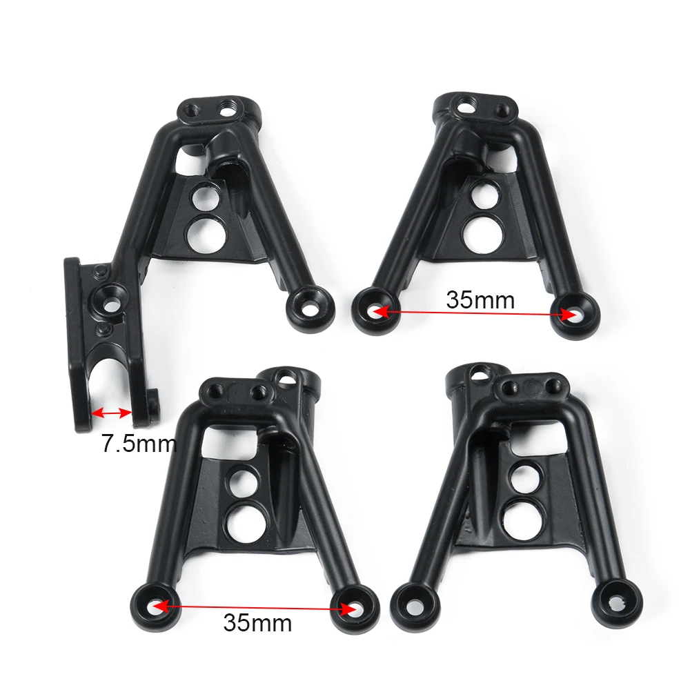 

YEAHRUN Black Metal Front & Rear Shock Absorbers Mounting Post for Axial SCX10 II 90046 90047 90059 90060 1/10 RC Crawler Car