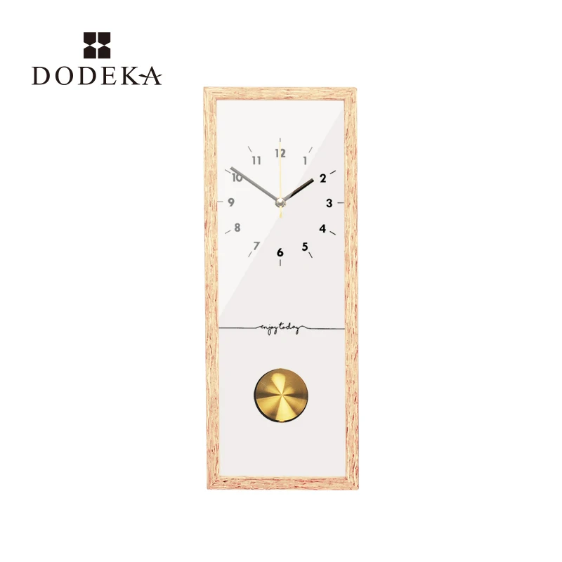 

Nordic Retro Wall Clock Wooden Simple Living Room Bedroom Creative Wall Clocks Pendulum Relojes Madera Pared Home Decor DD50WC