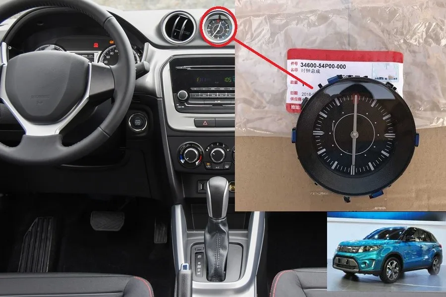 

QDARCTIC Dashboard Electronic Clock Assy and Decorative ring New Genuine OEM Part 34600-54P00 For Suzuki New Vitara 2015-2021