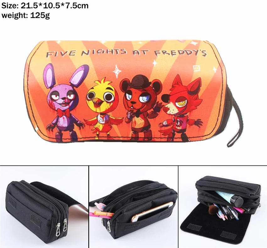 Тканевый чехол-карандаш Five Nights at Freddy's Freddy Bonnie, женская косметичка на молнии, Мультяшные канцелярские сумки - Цвет: 4